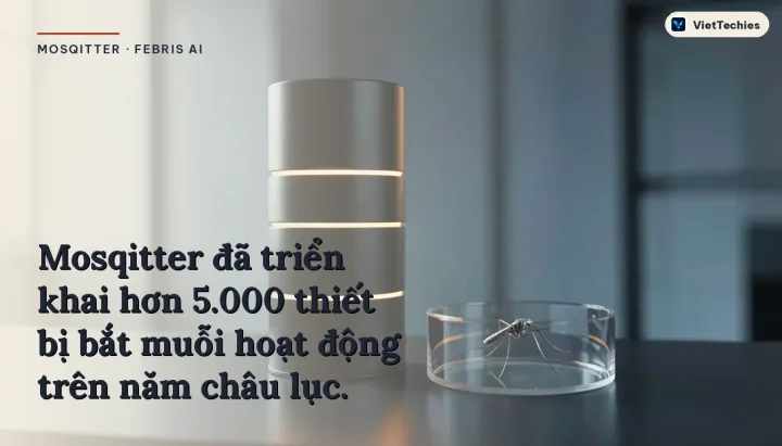 Mosqitter biến bẫy muỗi không hóa chất thành mạng lưới giám sát AI