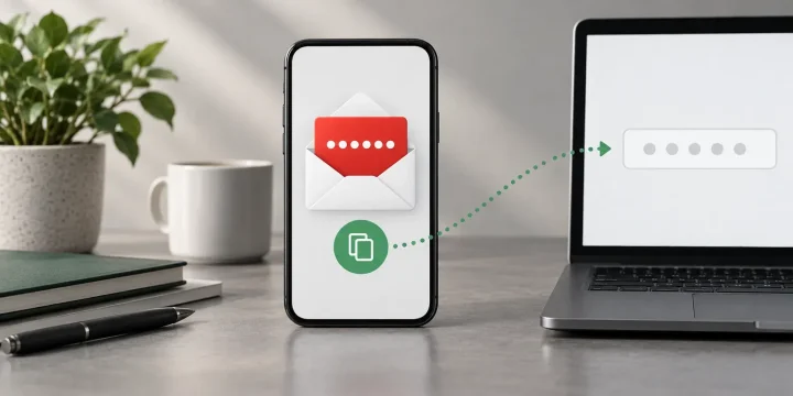 Gmail thêm nút sao chép mã xác minh trên Android và iOS