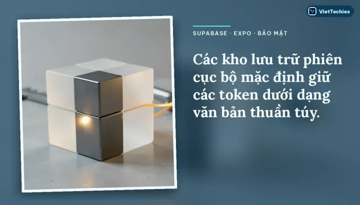 Supabase · Expo · Bảo mật: Các kho lưu trữ phiên cục bộ mặc định giữ các token dưới dạng văn bản thuần túy.