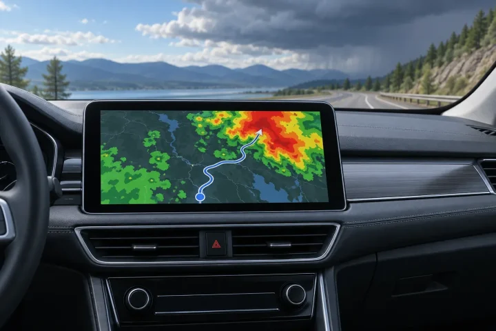 RadarScope hỗ trợ CarPlay với radar thời tiết theo lộ trình