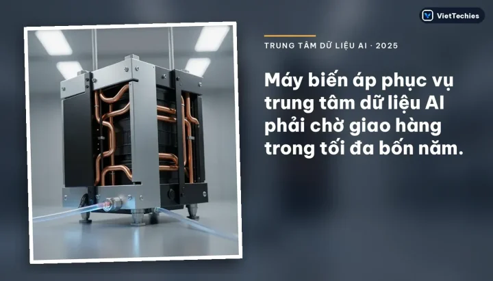 Trung tâm dữ liệu AI · 2025: Máy biến áp phục vụ trung tâm dữ liệu AI phải chờ giao hàng trong tối đa bốn năm.