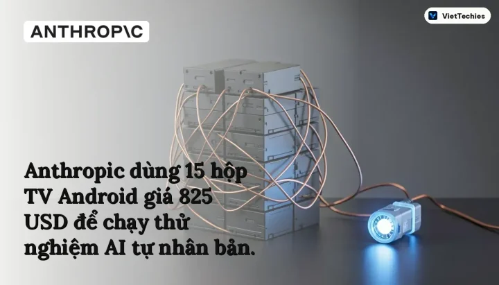 Anthropic · Nghiên cứu AI tự nhân bản: Anthropic dùng 15 hộp TV Android giá 825 USD để chạy thử nghiệm AI tự nhân bản.