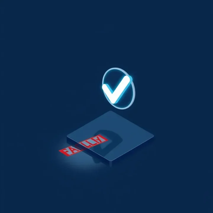 Đồ họa vector khái niệm về một con dấu tích phát sáng đổ bóng đỏ lỗi trên nền đá phiến.
